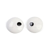 White and Black Flat Round Cartoon Resin Cabochons CRES-Q009-01K-1