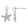Natural Pearl Stud Earrings PEAR-N020-05T-2