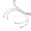 Flat Round Natural Pearl & Polyester Cord Braided Bracelets BJEW-JB10422-4