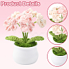 1Pc Hand Knitted Potted Plants Crochet Flower DJEW-SC0001-15E-3