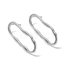 Non-Tarnish 304 Stainless Steel Twist Hollow Oval Stud Earrings for Women EJEW-F300-05P-1