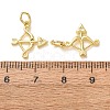 Brass Micro Pave Clear Cubic Zirconia Charms LS-CU-E003-14G-C-3