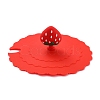 Strawberry Food Grade Silicone Cup Cover Lid AJEW-G031-02A-1
