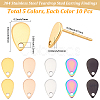 50Pcs 5 Colors 304 Stainless Steel Stud Earring Findings STAS-BBC0010-42-2