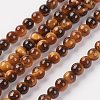 Natural Tiger Eye Bead Strand X-G-G680-48-1