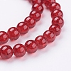Crackle Glass Beads Strands X-CCG-Q001-8mm-18-3