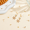 10Pcs Star Shape Brass Cubic Zirconia Stud Earring Findings KK-BBC0012-69-4
