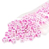 Opaque White Acrylic European Beads OPDL-FS0001-02B-2