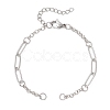 304 Stainless Steel Paperclip Chain Rolo Chain Bracelet Making AJEW-JB01498-1