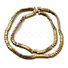 2-Hole Electroplated Synthetic Non-magnetic Hematite Beads Strands G-L613-A01-01A-2
