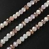 Electroplate Glass Beads Strands EGLA-YW0002-D09-4