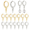 20 Pairs 2 Colors Brass Leverback Earring Findings KK-PH0005-24-1