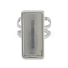 304 Stainless Steel Cuff Ring Components X-STAS-U059-02P-2