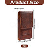 Rectangle Cowhide Mobile Phone Waist Belt Pouches AJEW-WH0596-953B-2