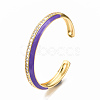 Brass Micro Pave Clear Cubic Zirconia Cuff Bangles BJEW-N302-004C-NF-3