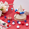 90Pcs 3 Colors Opaque Acrylic Beads SACR-SP0001-14-3