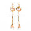 Brass Micro Pave Cubic Zirconia Peg Bails Big Pendants KK-N232-278-1