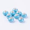 Handmade Porcelain Ceramic Spacer European Beads Fit Charm Bracelets X-OPDL-G001-5-1