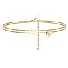 Heart Brass with Crystal Rhinestone Anklets FS-WGC43DA-05-1
