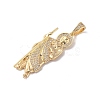 Brass Clear Cubic Zirconia Pendants KK-Z050-03G-06-2