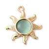 Brass with Glass Pendants KK-G503-40G-01-1