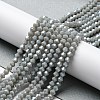 Opaque Solid Color Electroplate Glass Beads Strands GLAA-F029-P4mm-C14-4