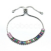 Brass Cubic Zirconia Bolo Tennis Bracelets BJEW-I272-02A-1