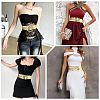 Sparkle Sequins Wide Elastic Dress Belts AJEW-WH20128-026P-04-5