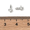 Brass Pave Clear Cubic Zirconia Charms CU-CBA9FFD-11P-04-3
