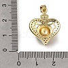 Brass Micro Pave Clear Cubic Zirconia Pendants KK-A303-23D-G-3