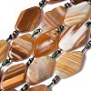 Natural Banded Agate/Striped Agate Beads Strands G-G196-A01-01-2