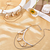 2Pcs 2 Colors Natural Shell Charm Bracelets BJEW-CY0001-04-3