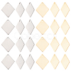 120Pcs 2 Colors 201 Stainless Steel Pendants STAS-BBC0010-53-7