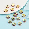 Brass Rhinestone Spacer Beads RB-A020-9mm-24G-2