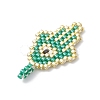 Glass Seed Beaded Hamsa Hand with Eye Pendants PALLOY-MZ01054-5