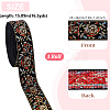 16.5Yards Ethnic Style Polyester Embroidery Flower Ribbon OCOR-GA0002-79-2