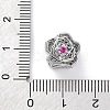 Brass with Cubic Zirconia European Beads KK-D360-32P-3