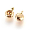 304 Stainless Steel Rhinestone Charms STAS-P237-10G-09-2
