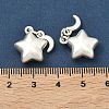Fine Silver Chunky Star with Moon Charms STER-A050-11MS-3