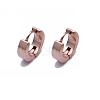 Brass Huggie Hoop Earrings EJEW-EE0002-252E-1