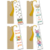 4 Patterns Rectangle Waterproof Acrylic Bookmarks Set DIY-GL0004-50B-1