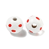 Printed Wood European Beads WOOD-G022-18H-2