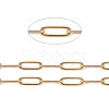 3.28 Feet PVD Vacuum Plating 304 Stainless Steel Paperclip Chains X-CHS-L022-02B-G-2