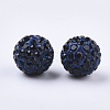 Handmade Polymer Clay Rhinestone Beads RB-S250-12mm-A13-2