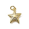 Brass Micro Pave Cubic Zirconia Charms X-KK-C090-25G-1