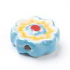 Handmade Porcelain Flower Beads Strands PORC-G006-14A-5