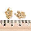 Brass Micro Pave Clear Cubic Zirconia Pendants KK-P355-02G-3
