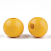 Painted Natural Wood Beads WOOD-S049-05I-2