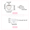50Pcs 304 Stainless Steel Pendant Cabochon Settings STAS-UN0042-61-3