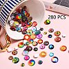 280Pcs 4 Styles Flat Back Glass Cabochons GGLA-SZ0001-32-4